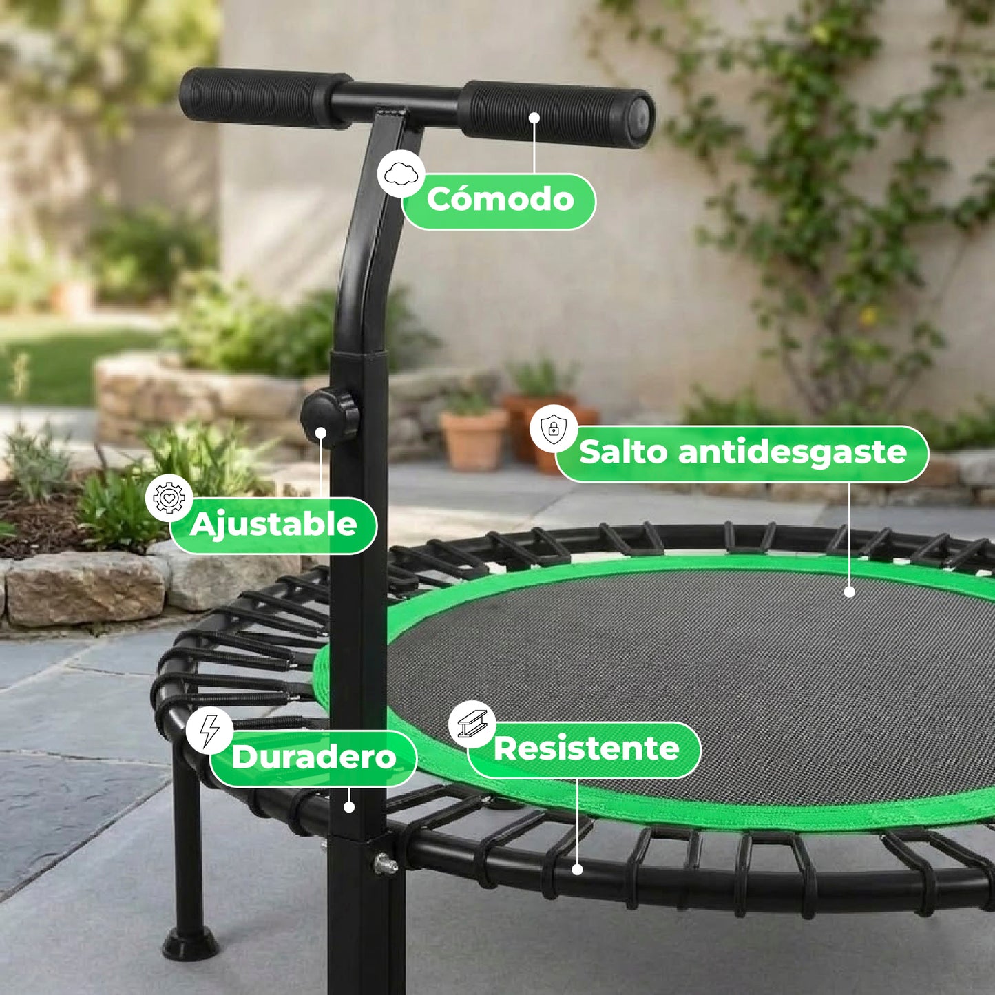 Trampolin con Soporte 100 cms Saltarina Power Jump