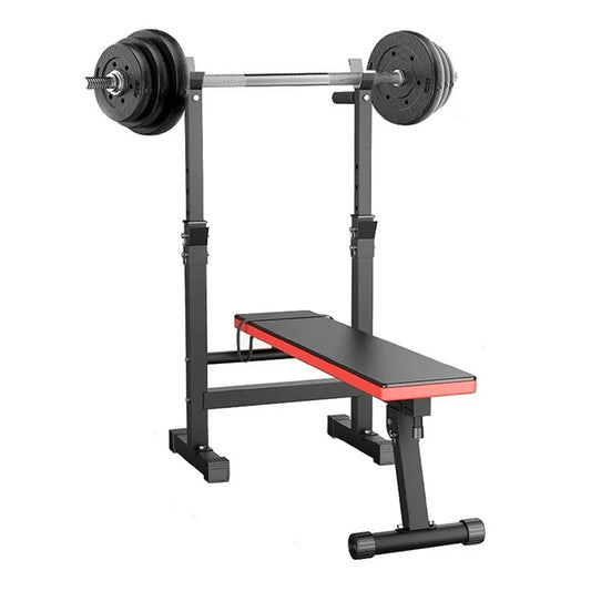 Press Banca Abdominal Reclinable Para Pesas Con Rack