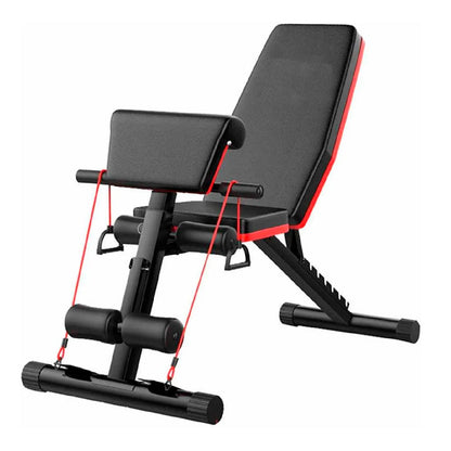 Banca Abdominal Ajustable Full Biceps Con Bandas