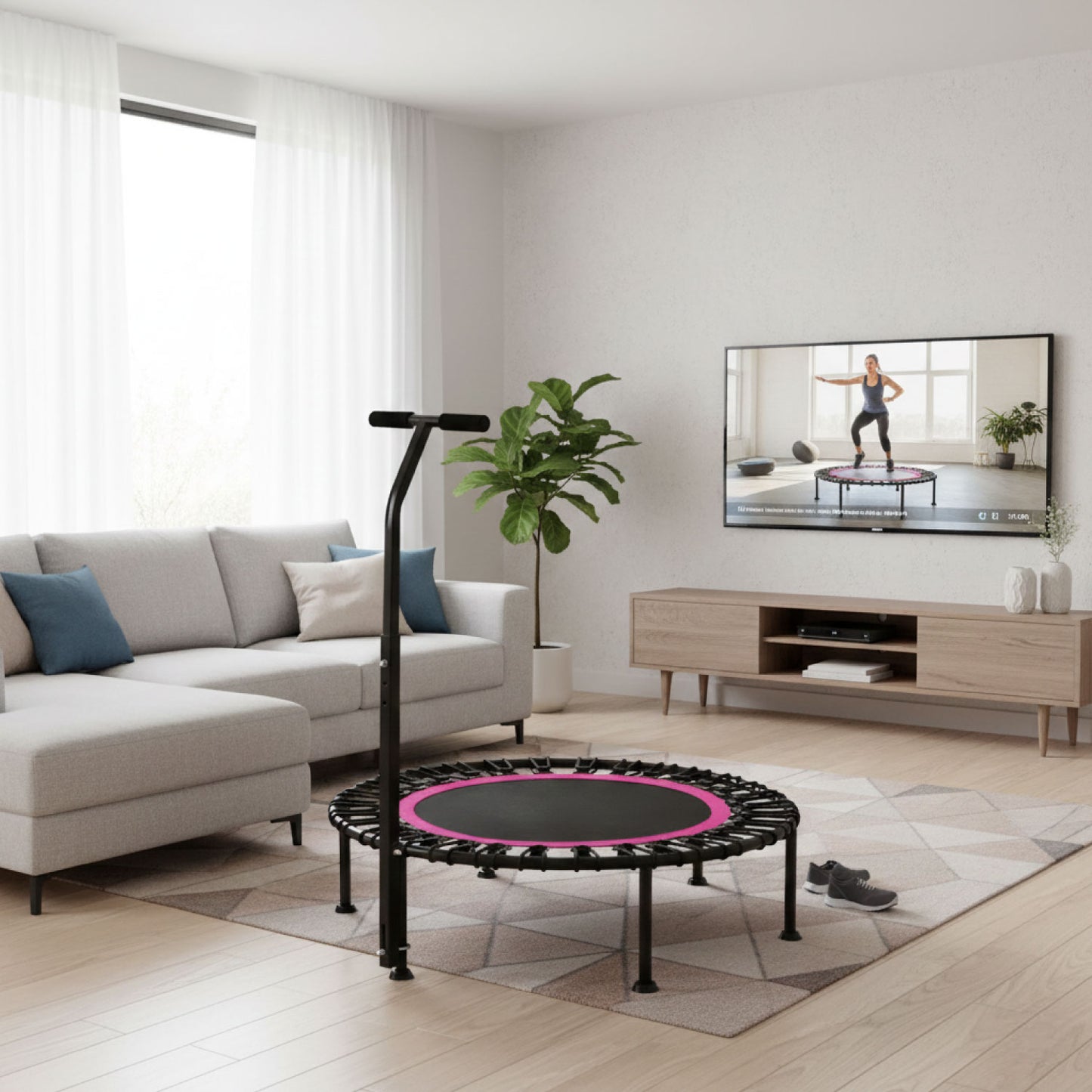 Trampolin con Soporte 100 cms Saltarina Power Jump