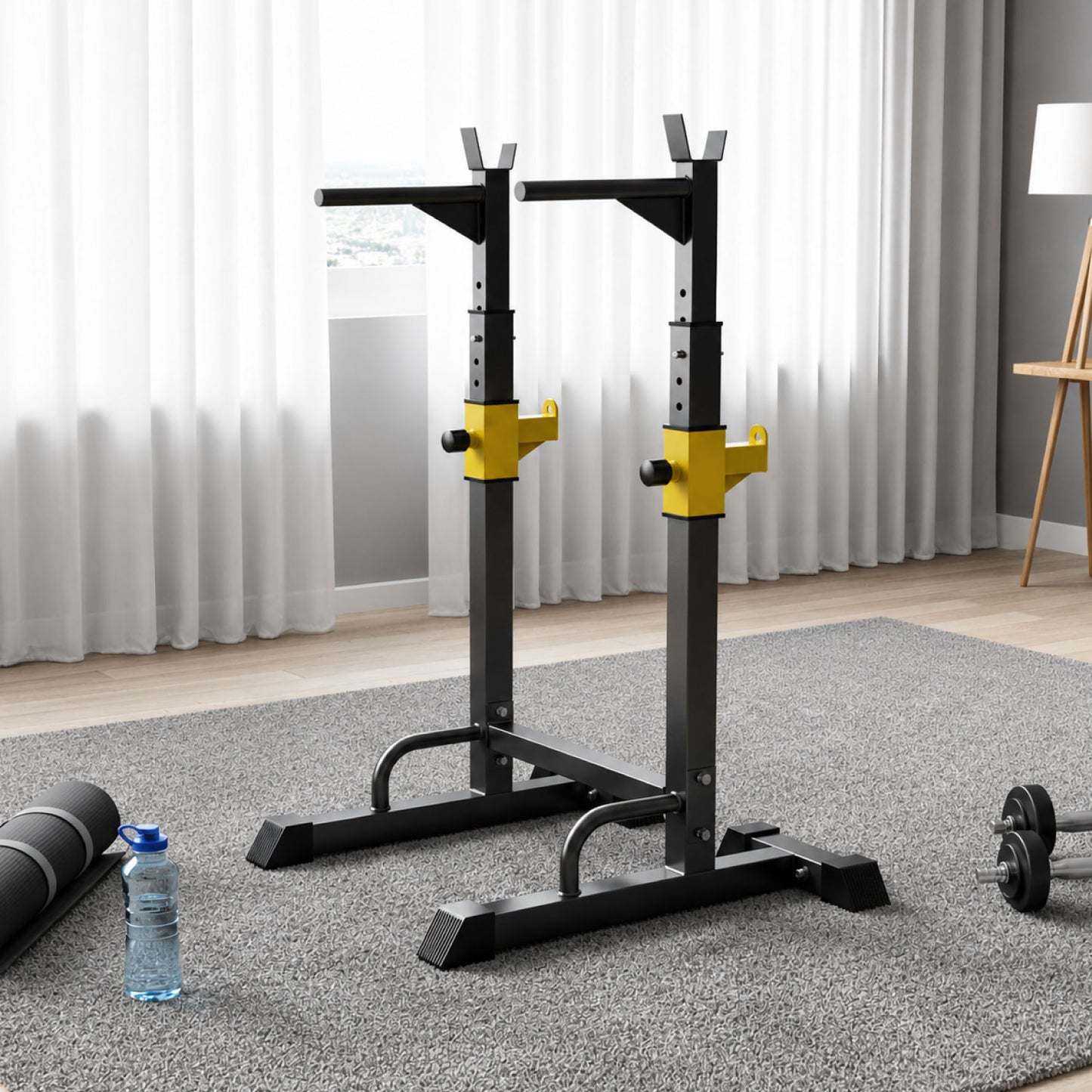 Atril Rack Extendible Sentadillas Squat Y Press Banca