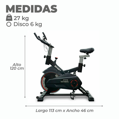 Bicicleta Spinning Profesional Q4 con Monitor