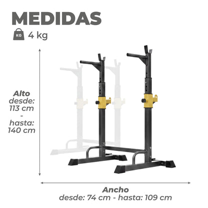 Atril Rack Extendible Sentadillas Squat Y Press Banca
