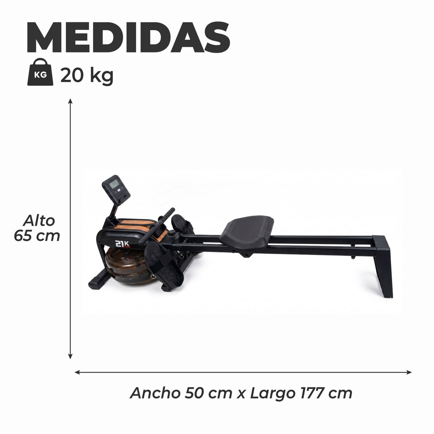 Maquina De Remo Bogadora Remadora Fitness 21K