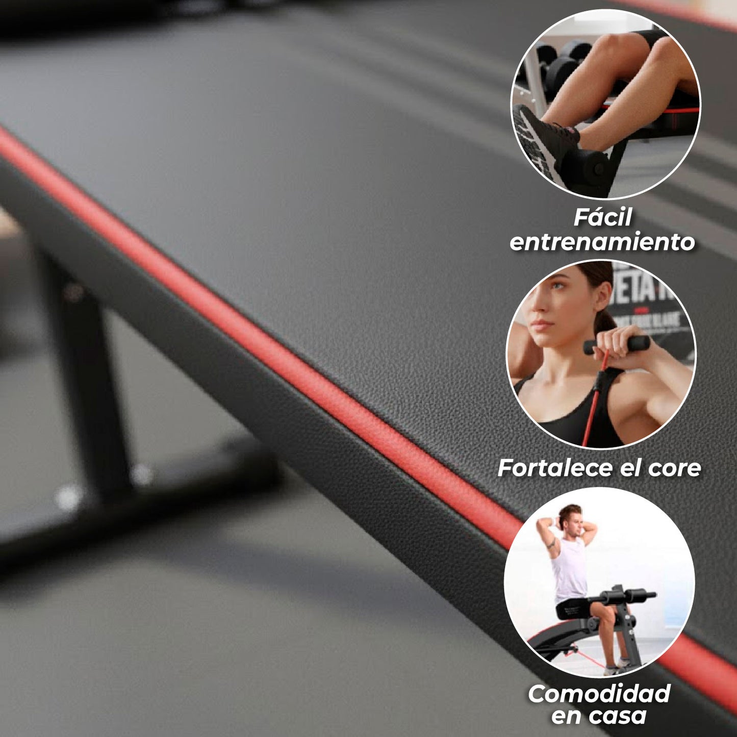 Banca Abdominales Full Pro Biceps Triceps Con Bandas