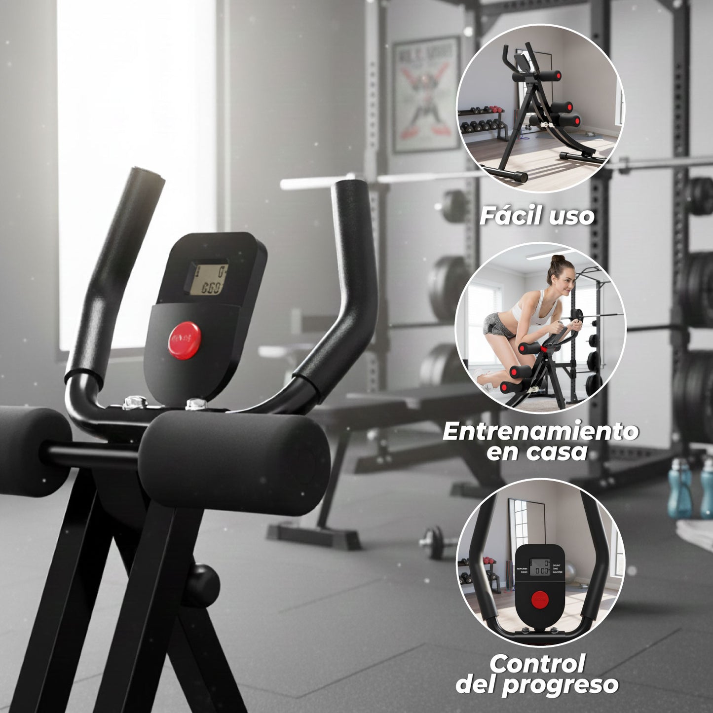 Maquina Abdominal Semicurva Ergonómica Fitness
