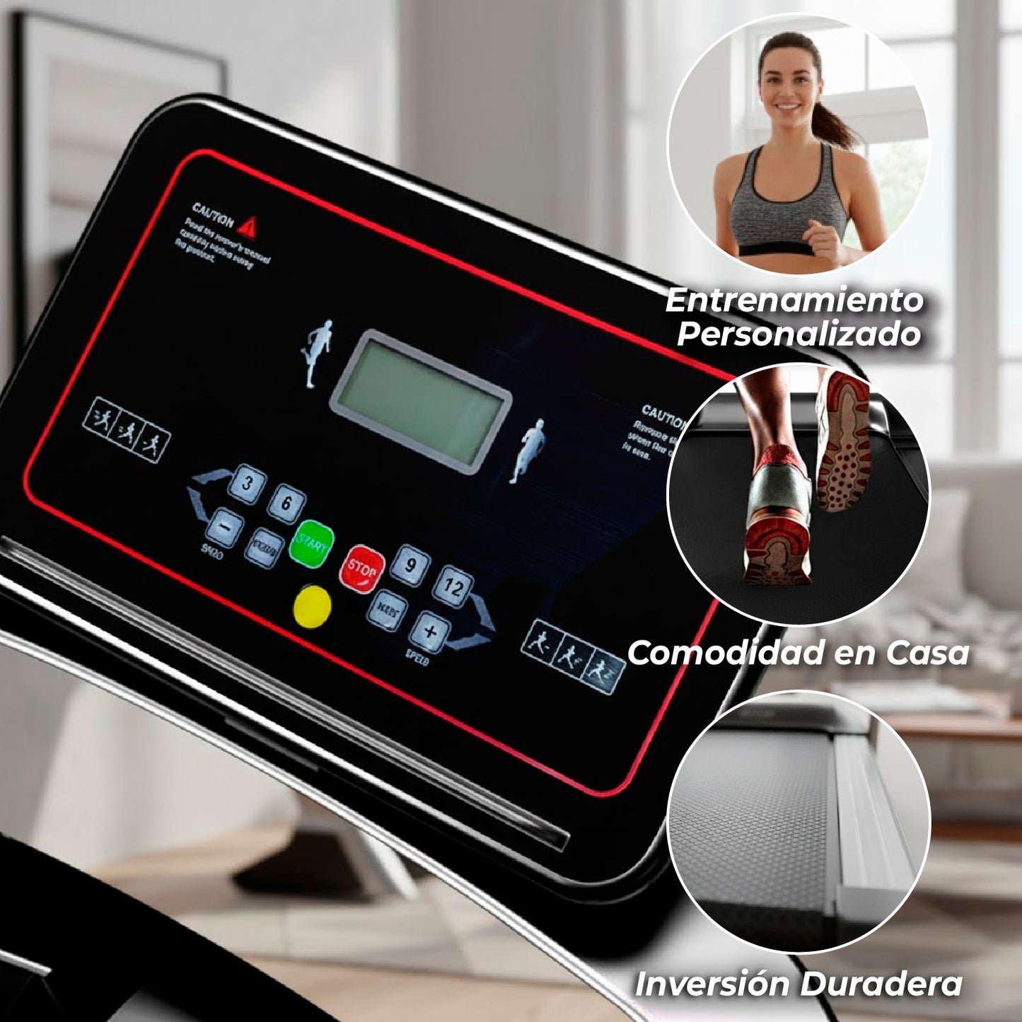 Trotadora Eléctrica 13 Km/hr Sportime A8 PRO 3 Plegable