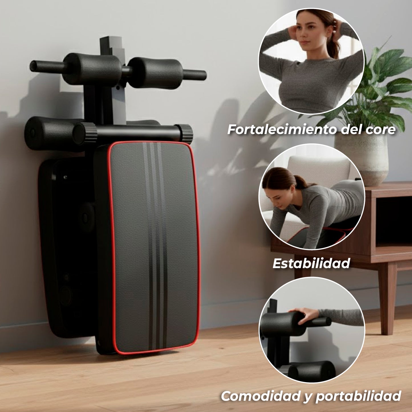 Banca Abdominales Full Pro Biceps Triceps Plegable