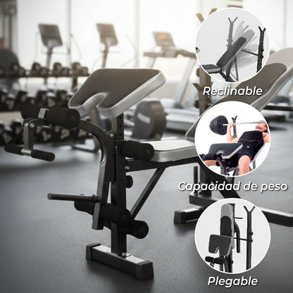 Press Banca Abdominal inclinable  y declinable + Banco Scott