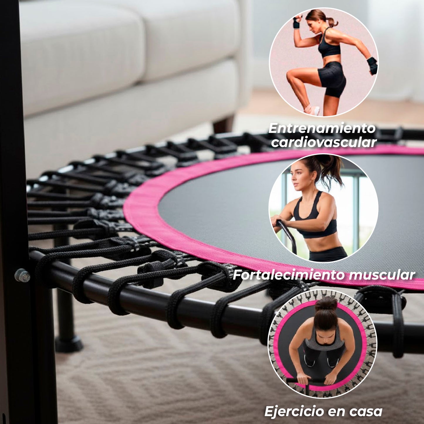 Trampolin con Soporte 100 cms Saltarina Power Jump