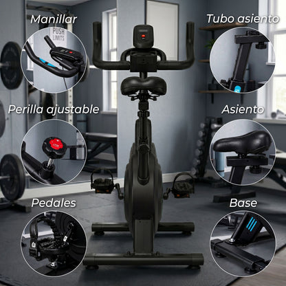 Bicicleta Spinning Estática Profesional k100 Disco 6kg