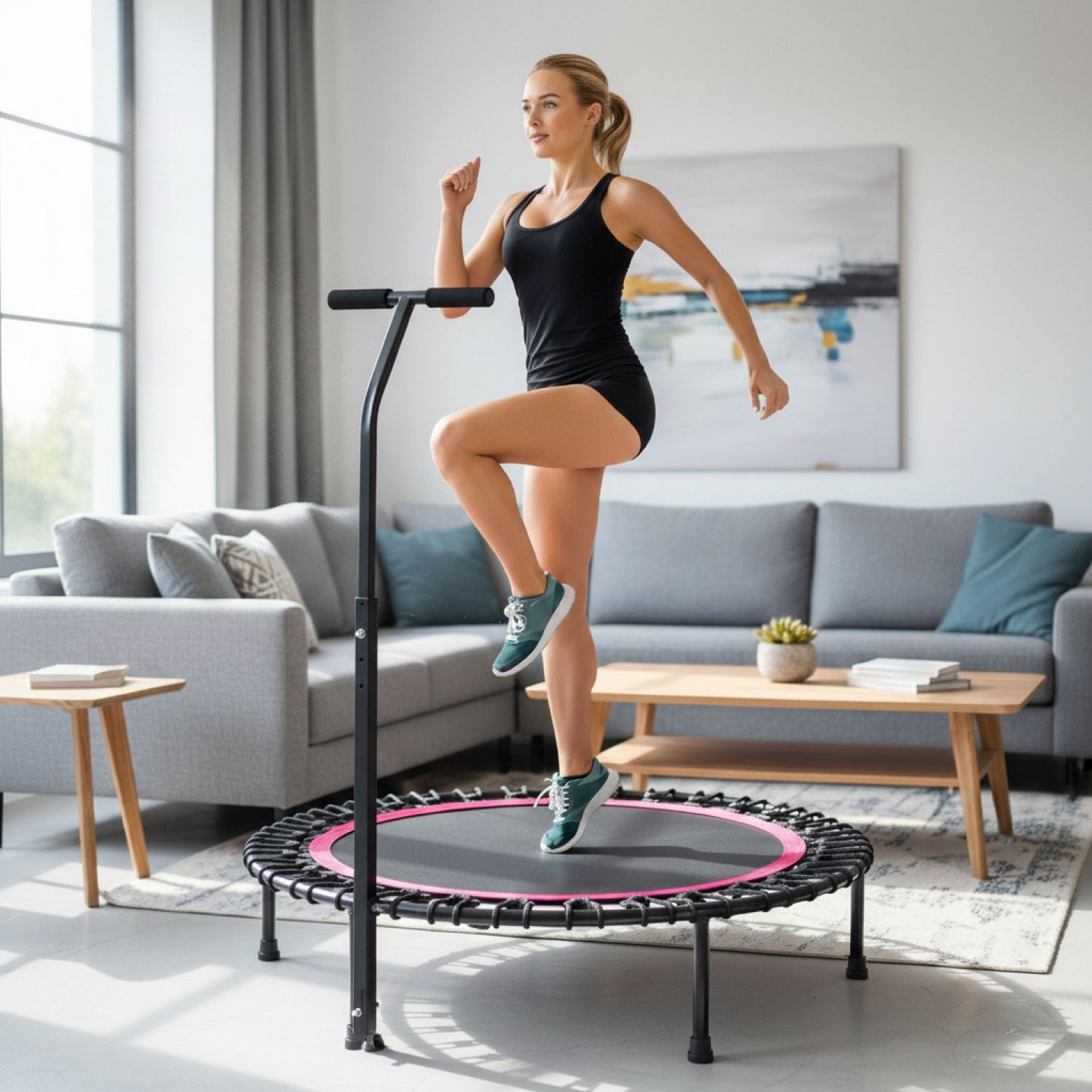 Trampolin con Soporte 100 cms Saltarina Power Jump