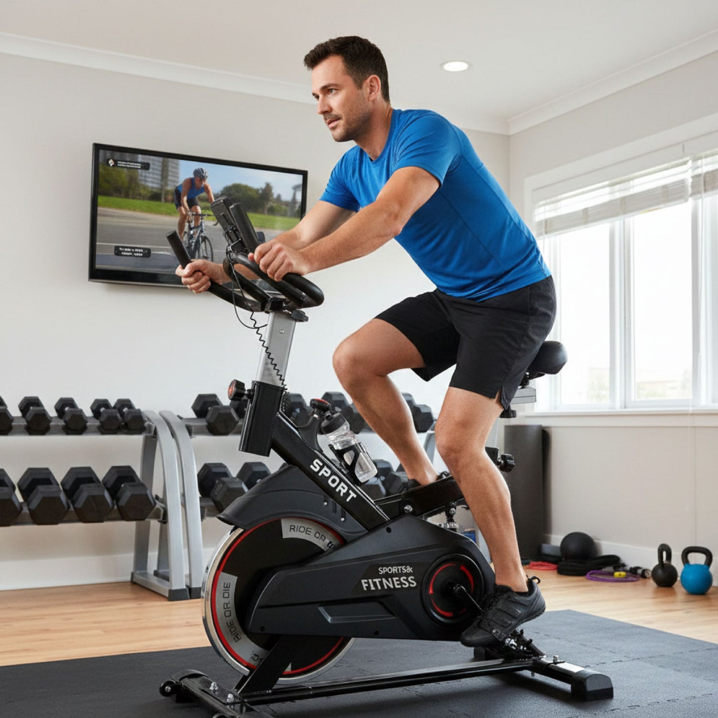 Bicicleta Spinning Profesional Q4 con Monitor