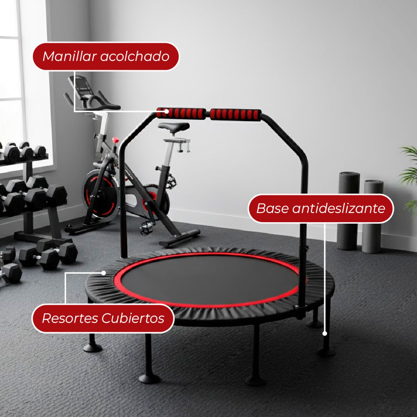 Trampolin con Soporte 100 Cm Saltarina Cobertor Power Jump