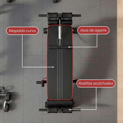 Banca Abdominales Full Pro Biceps Triceps Con Bandas