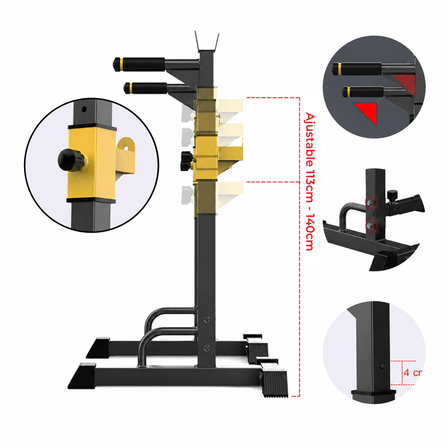 Atril Rack Extendible Sentadillas Squat Y Press Banca