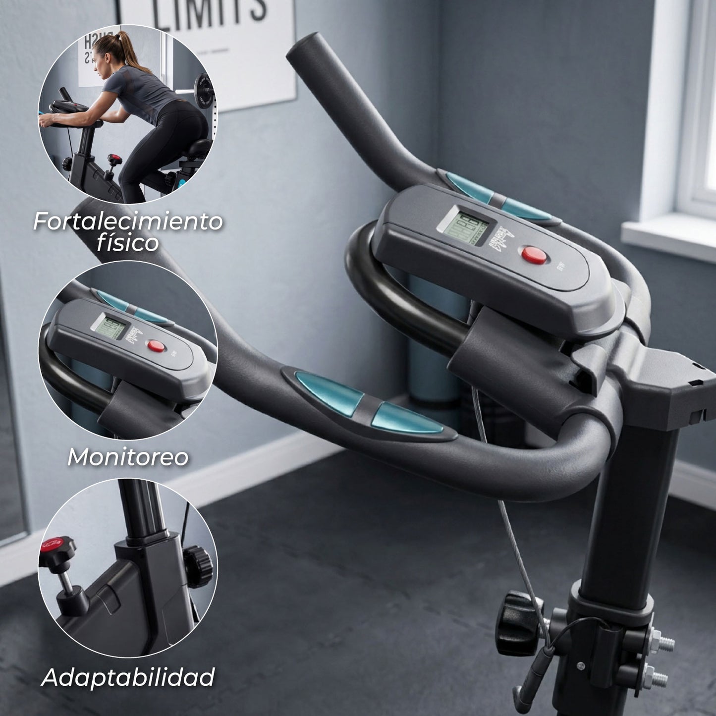 Bicicleta Spinning Estática Profesional k100 Disco 6kg